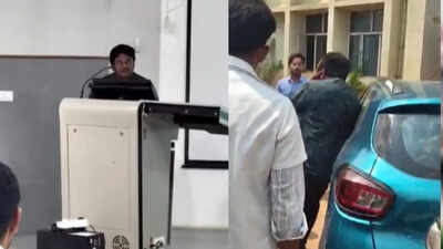 chaos erupted at sri siddhartha institute of medical sciences after professor mohammed allegedly proposed to a student in class claiming she reciprocated his feelings