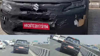 maruti brezza facelift spied