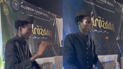 african student named ayuba captivated audiences at aligarh muslim university with a hindi speech inspired by the movie 3 idiots