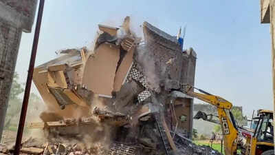 house where accused tcs employee stayed was demol ished last wednesday
