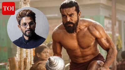 allu arjun heaps praise on ram charan for sports drama peddi says aced it in every aspect