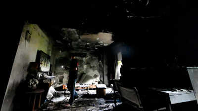 firefighters safely evacuated the members of the family residing in the house photo credit rajesh mehta