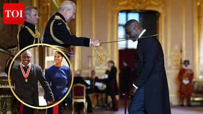 idris elba receives a knighthood from king charles at windsor castle for his service to young people