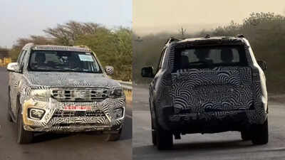 mahindra scorpio n facelift spied again key updates