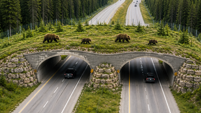 people laughed when canada built bridges for wildlife then 250000 animals used them and road deaths dropped by over 80